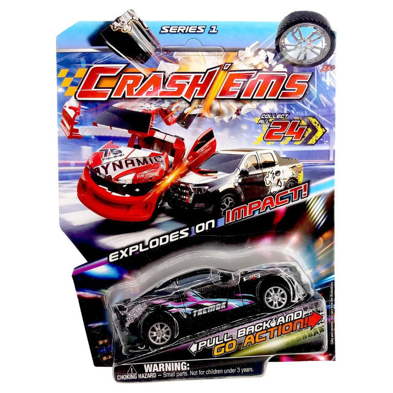 Crash'ems   Volcano Pull Back Vehicle, 1 Car and 2 Modes of Play