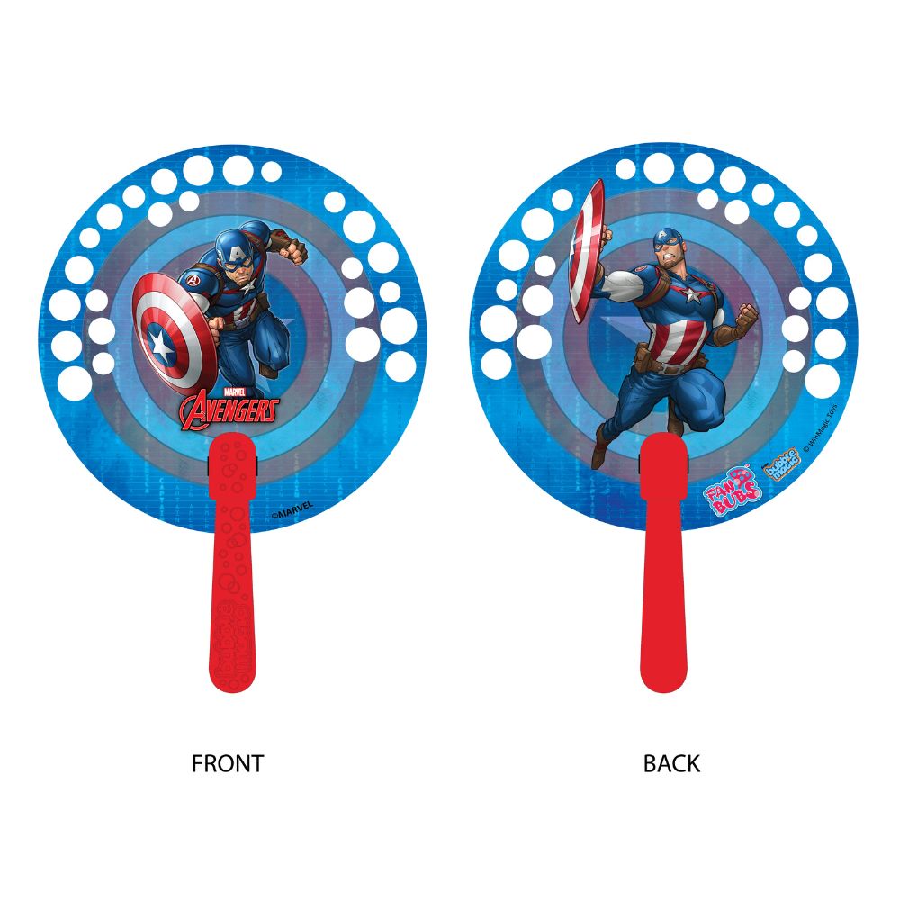 FanBubs Marvel Captain America Theme | Thick Viscous Concentrate Solution Pouches With HandFan