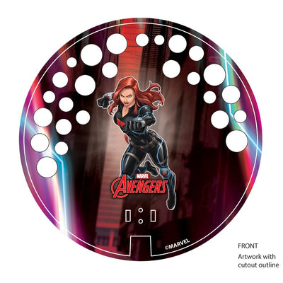 Fan Bubs Marvel  Black Widow Theme - Thick Viscous Concentrate Solution Pouches With Hand Fan