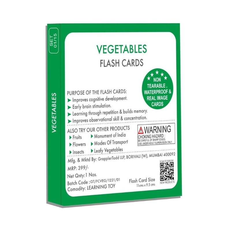 Vegetables Flash Cards