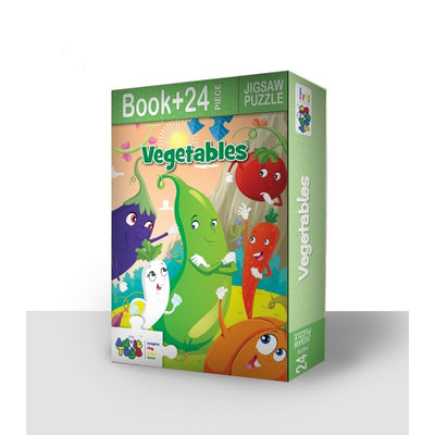 Vegetables- Jigsaw Puzzle (24 Piece + Educational Fun Fact Book)