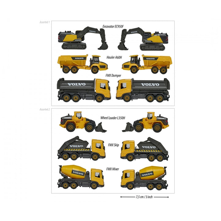 Licensed Volvo Construction Set of 3-Assorted Designs