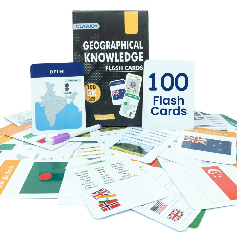 Geographical Knowledge 100 Flash Cards