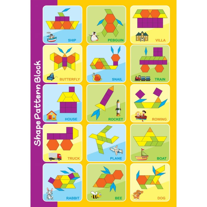 60 Pcs Set Geometric Shape Puzzle Classic Educational Toys for Kids Ages 4-8  (60 Pieces)