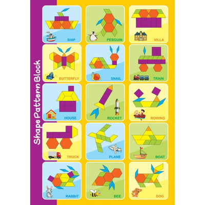 60 Pcs Set Geometric Shape Puzzle Classic Educational Toys for Kids Ages 4-8  (60 Pieces)