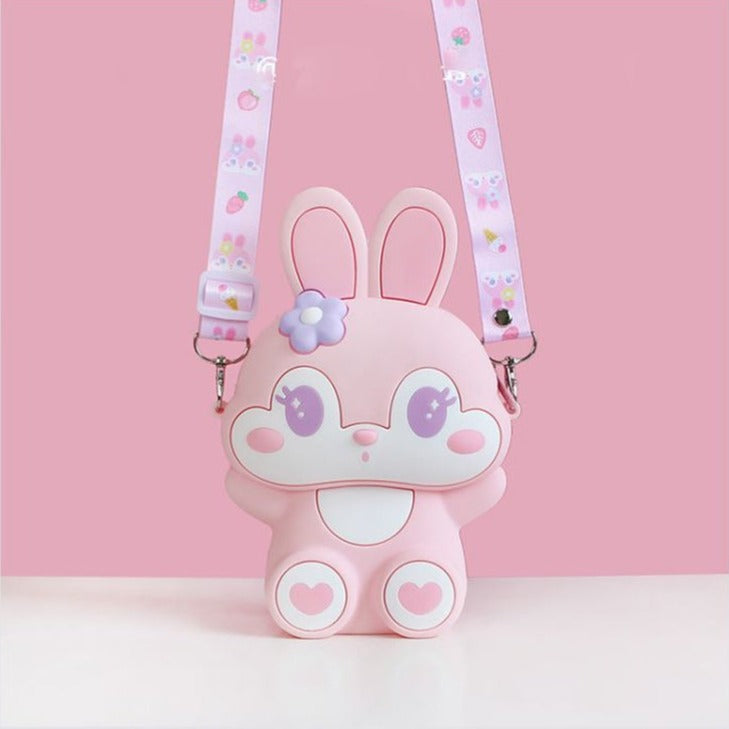 Little Bunny Zipper Sling Bag with Mirror, Comb and Keychain (Assorted Colours)