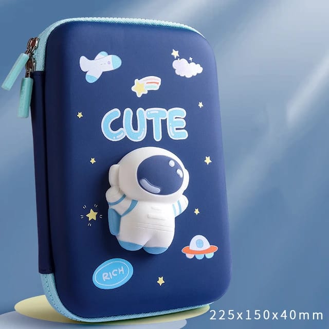 Space Pencil Case - 3D Eva with Cute Squishy Astronaut Pencil Case