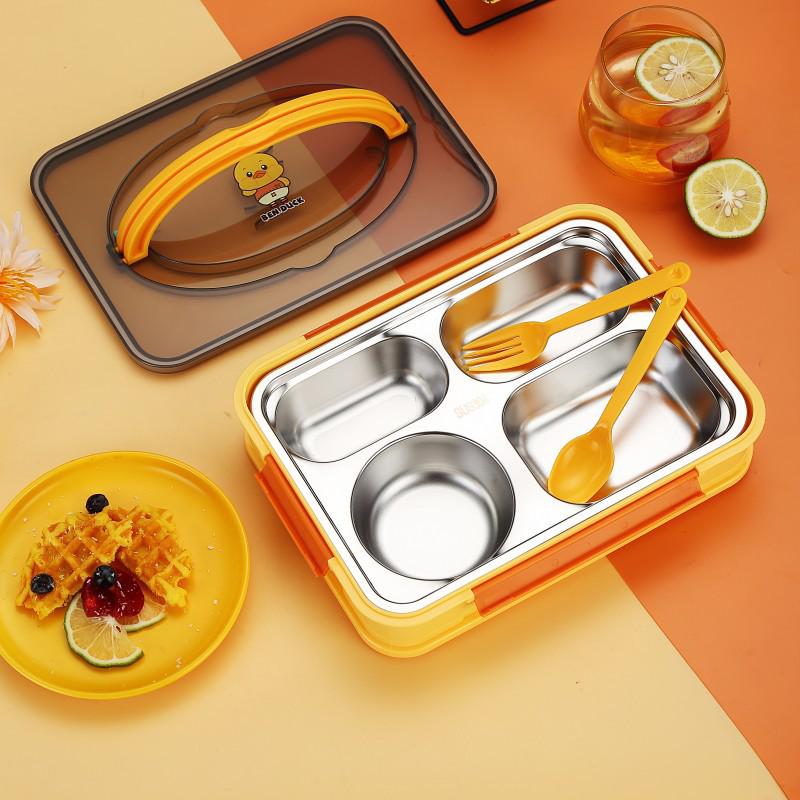 Insulated Stainless Steel Lunch Box with 4 Compartments