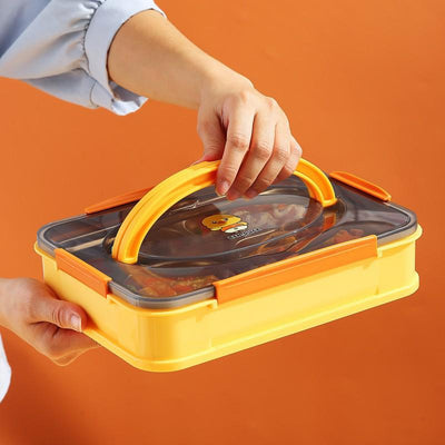 Insulated Stainless Steel Lunch Box with 4 Compartments