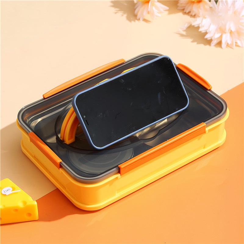 Insulated Stainless Steel Lunch Box with 4 Compartments