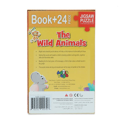 The Wild Animals- Jigsaw Puzzle (24 Piece + Educational Fun Fact Book)