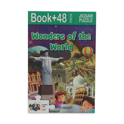 Wonders of the World - Jigsaw Puzzle (48 Piece + Educational Fun Fact Book Inside)