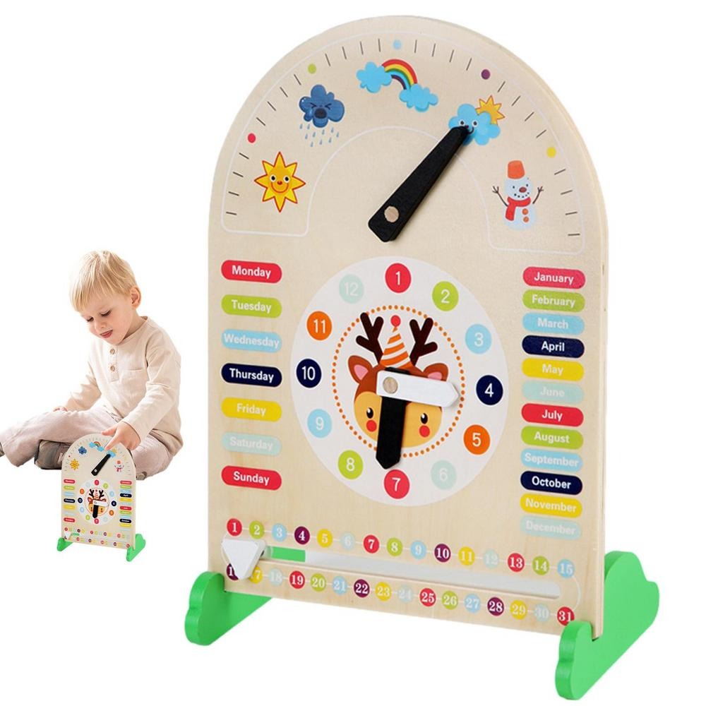 Wood Toddler Calendar Learning Toys