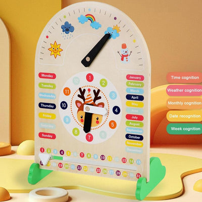 Wood Toddler Calendar Learning Toys