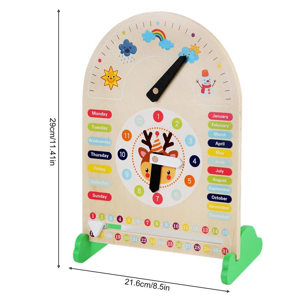 Wood Toddler Calendar Learning Toys