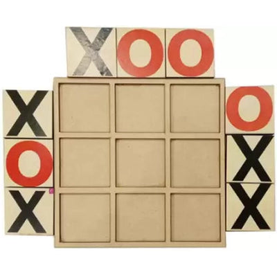 Wooden Cross Zero Game ( Tic Tac toe or noughts and Crosses)