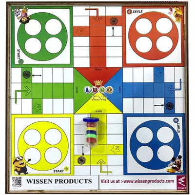 Wooden Ludo-Snake ladder Combined Board Game