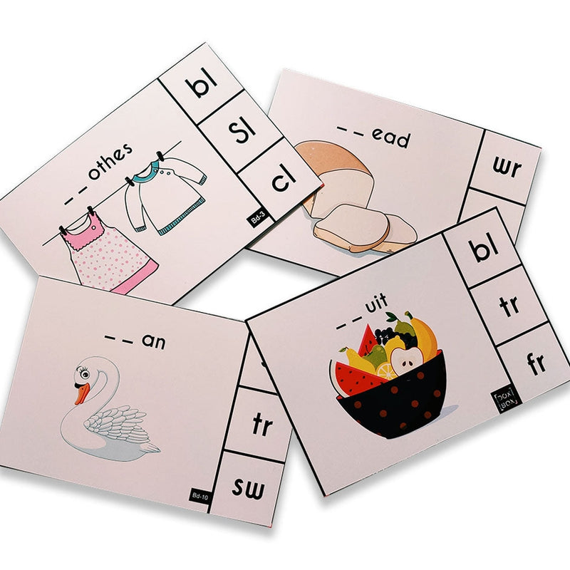 Phonics Blends and Diagraphs Activity Flashcards- Pack of 32